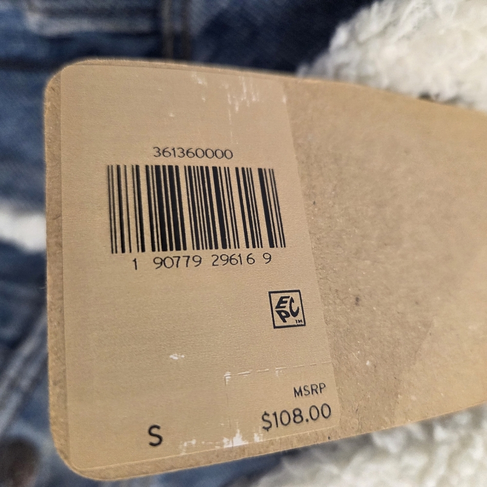 Levi's Original Sherpa Trucker Jacket Blue Denim Jean Coat Women's Size Small - Picture 5 of 14